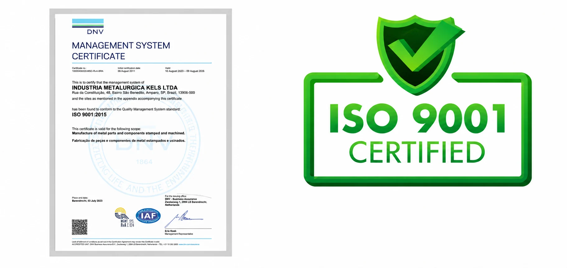 Certificação ISO 9001 da KELS e oitavo ciclo RC8